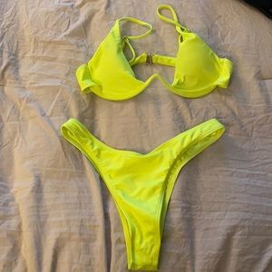 HIGHLIGHTER YELLOW BIKINI